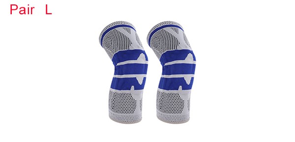 Horizontal Stripes Knee Pads Large Gray Blue 1 Pc