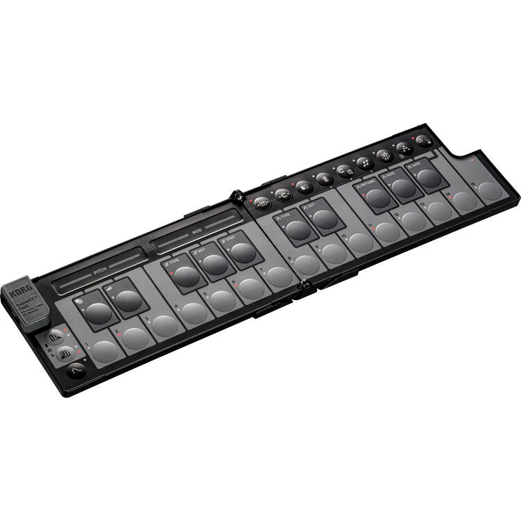 Korg nanoKEY Fold Slimline Foldable MIDI Keyboard Controller (Black)