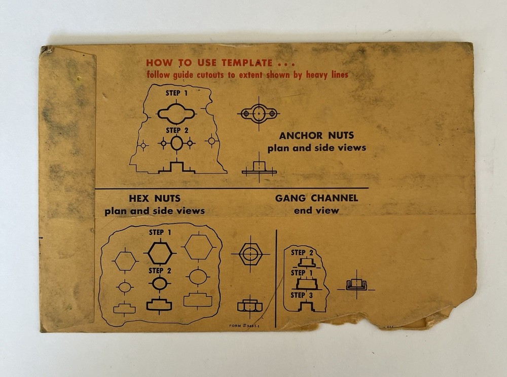 VINTAGE KAYLOCK MINIATURES DRAFTING TEMPLATE # 1
