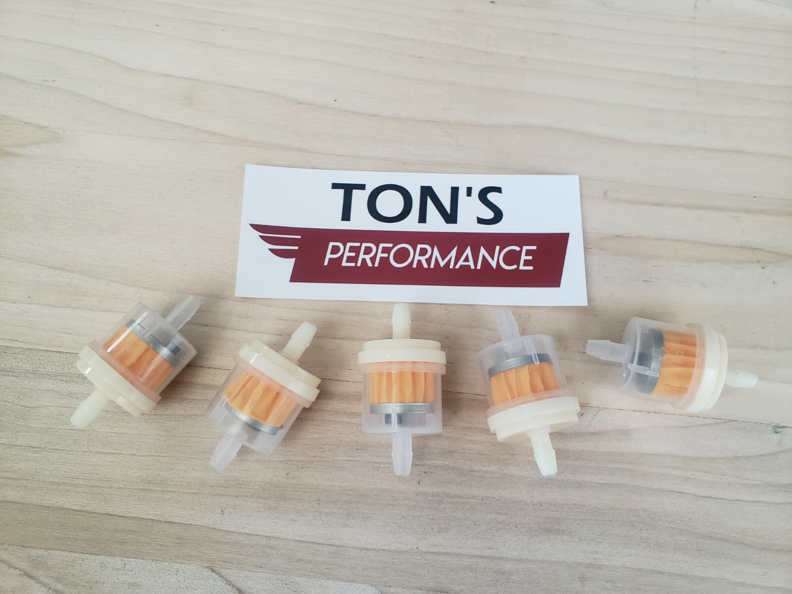 5 pack Motorcycle Gas Inline Fuel Filter Petrol Magnetic Pipes Lines 1/4" Tube