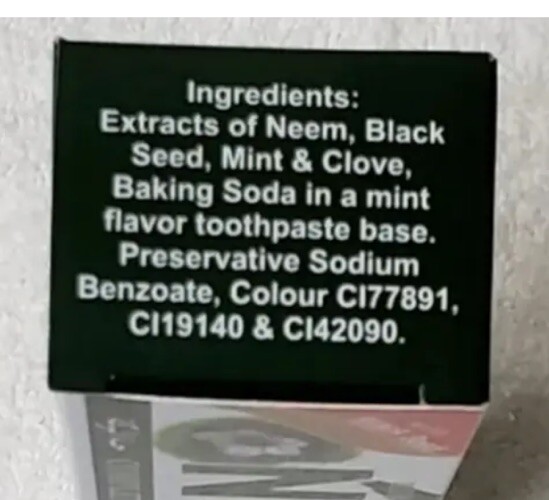 NEEM Toothpaste 5 in 1 By Essential Palace Fluoride Free & Vegetable Base