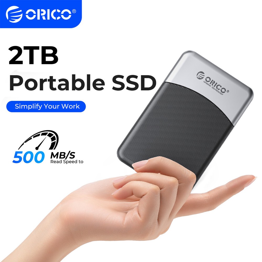 ORICO 2TB Portable SSD 500MB/S 2.5 inch External Solid State Drive USB 3.2