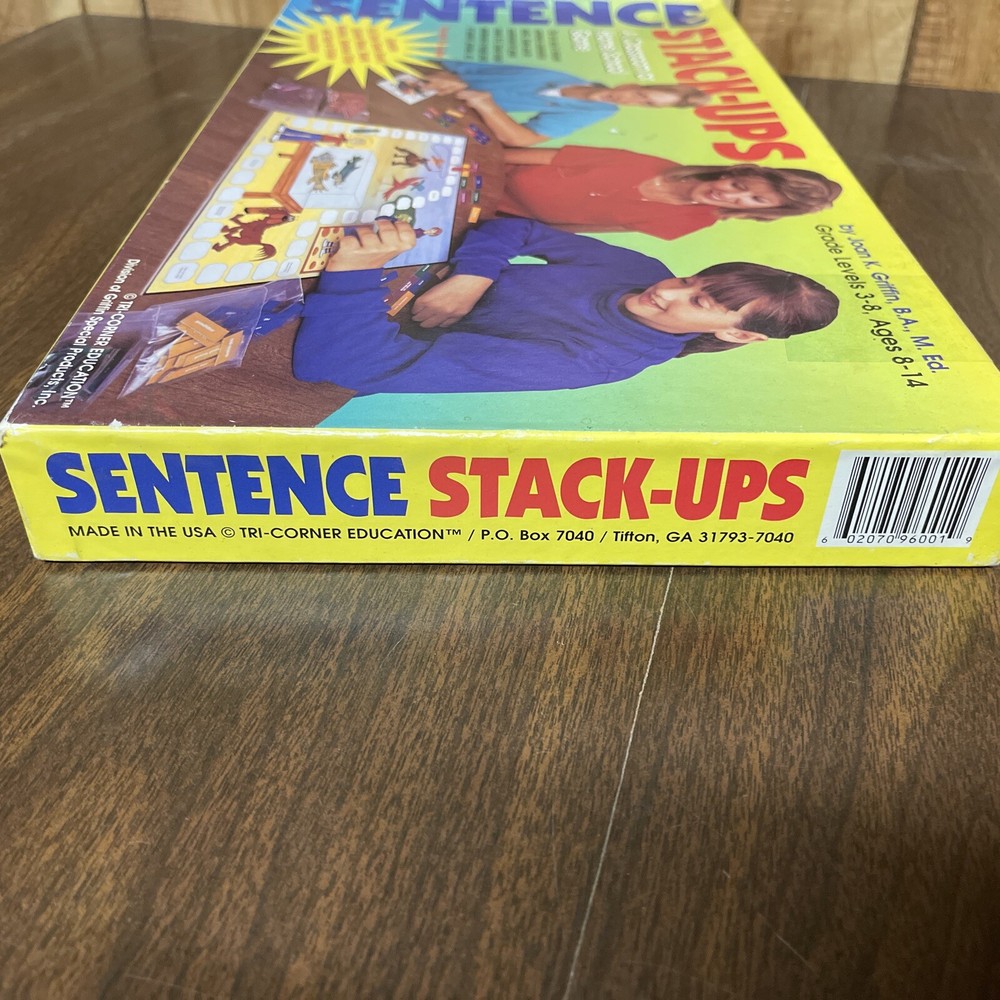Sentence Stack-ups Board Game For Learning Grade Levels 3-8