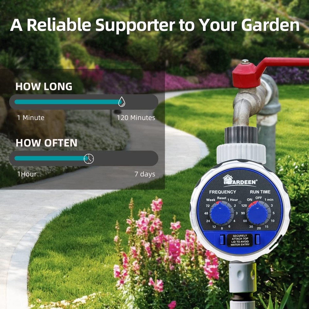 Yardeen Water Timer Electronic Hose Sprinkler Garden Irrigation Controller Tw...