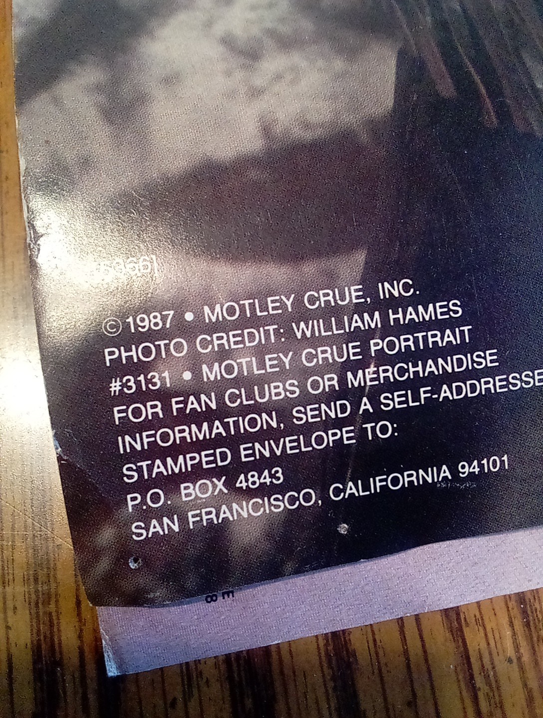 Original Vintage 1987 Rock Hair Band Motley Crue Poster By Funky Brands 22x34