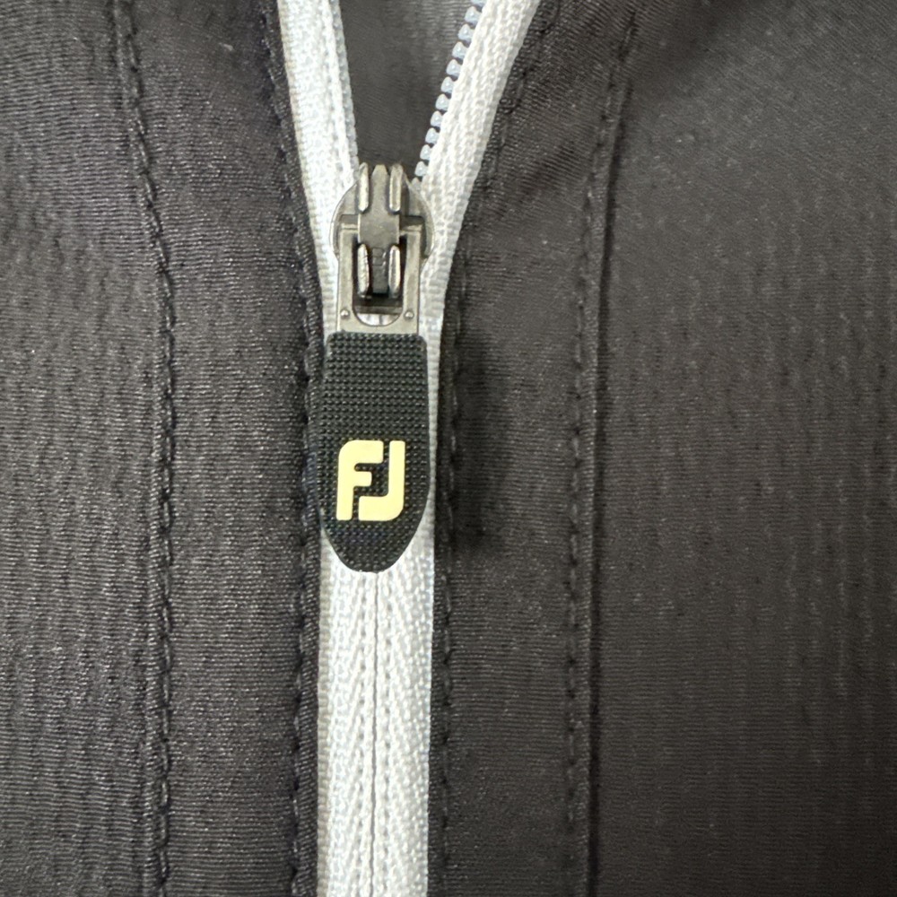FootJoy Pullover Mens XL 1/4 Zip Lightweight Jacket Performance Golf Black Grey