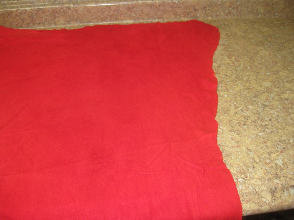 Red Suede Deer Leather #0006748 Row FF