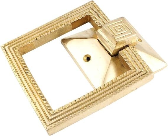 Square Ring Brass Entry Door Knocker Free Shipping