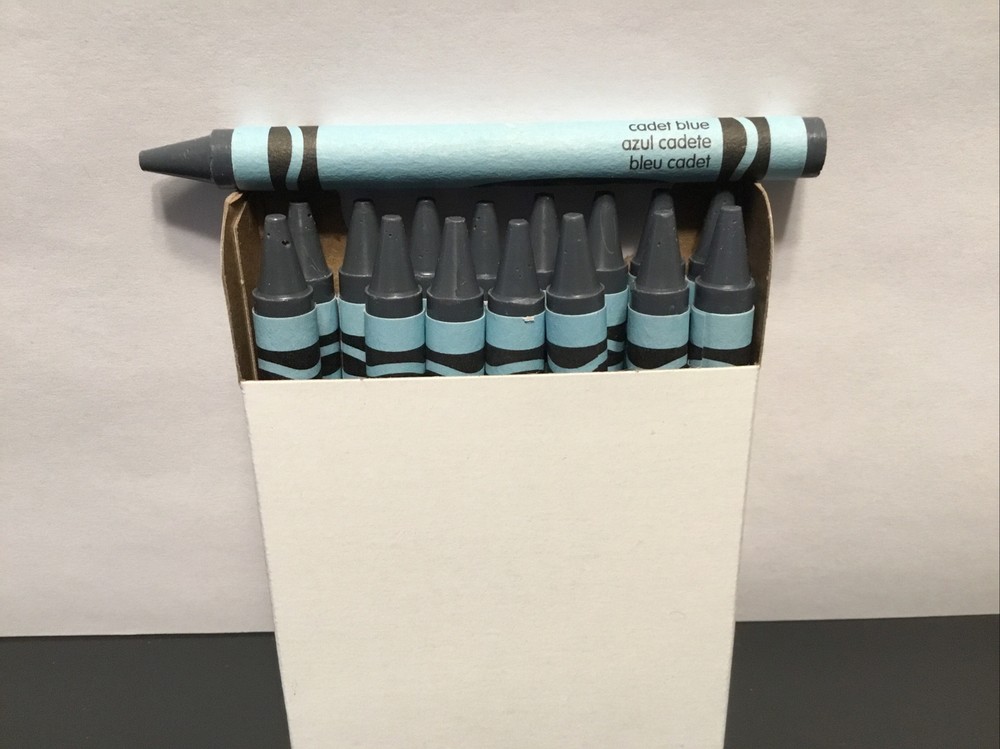 (16) Crayola Crayons (cadet blue) BULK