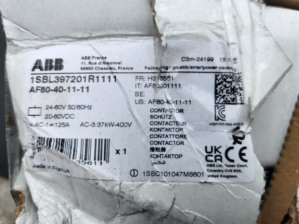 ABB AF80-40-11-11 CONTACTOR