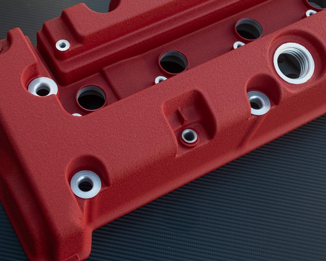 Honda K SERIES K24 K20 type r civic rsx valve cover POWDERCOATED JDM WRINKLE RED