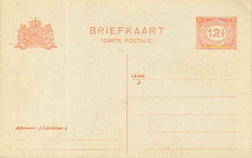 Netherlands Higgins & Gage 159 Unused.