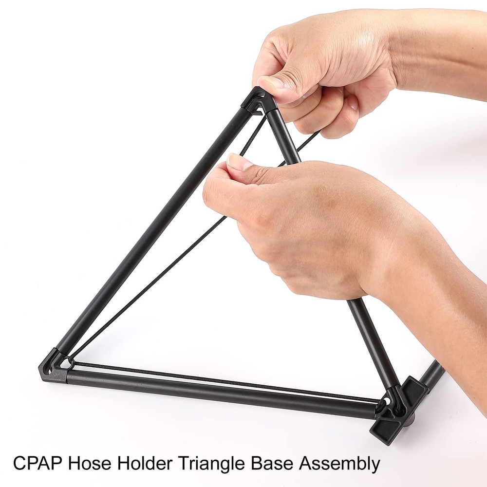 LONYEON CPAP Hose Holder - Hanger Triangle Base-Height Fixed, Black