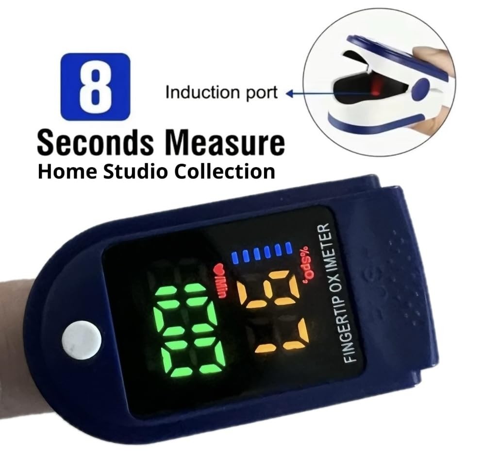 Finger Tip Pulse Oximeter LED Blood Glucose Meter For Hospital Household NEW