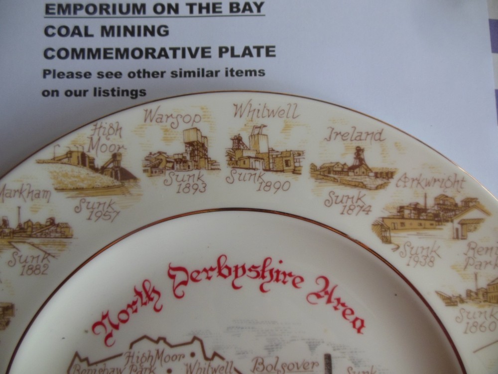 North Derbyshire Area Coal Mining Commemorative Plate