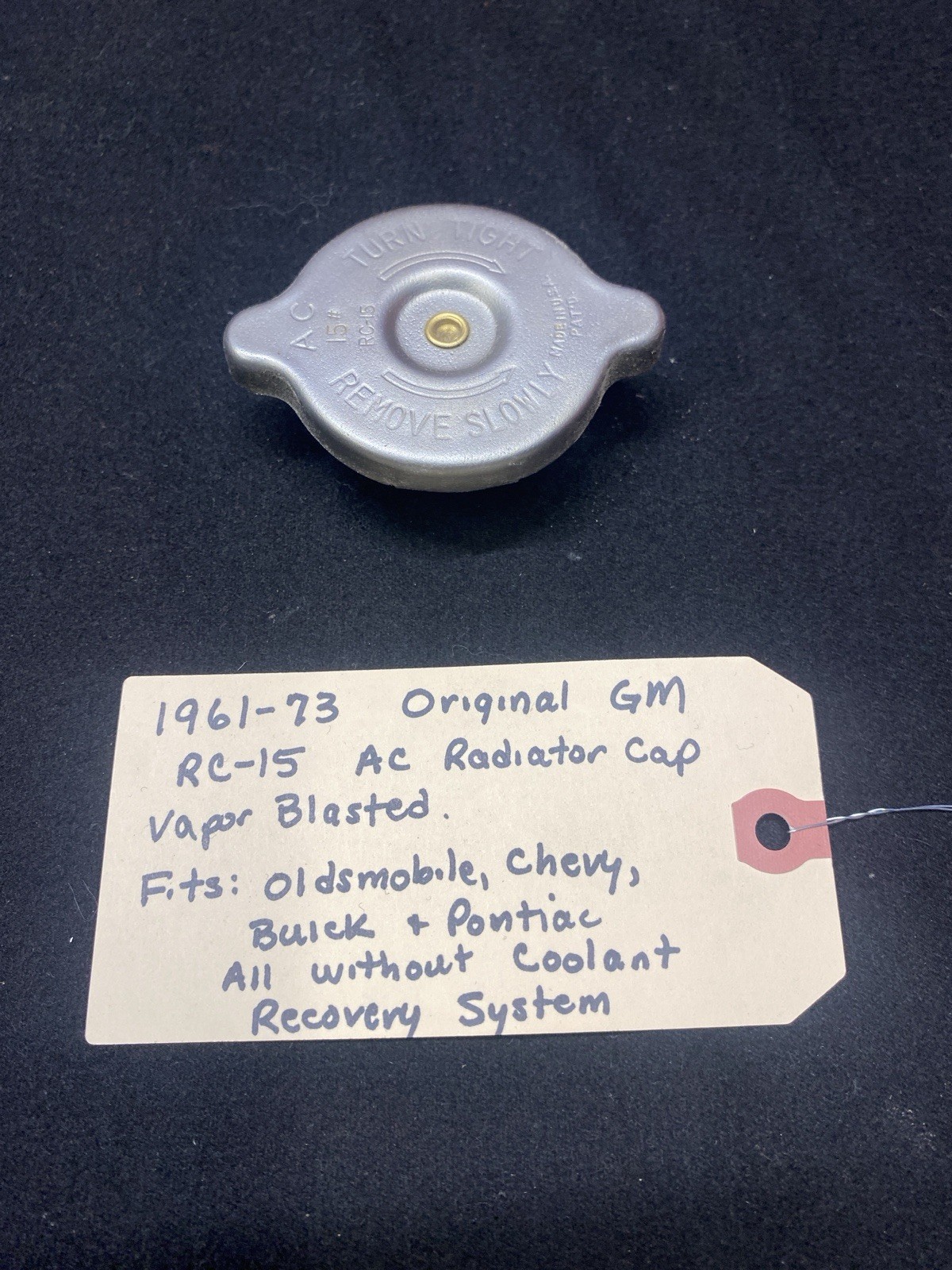 1961-73 Original GM RC-15 AC Radiator Cap