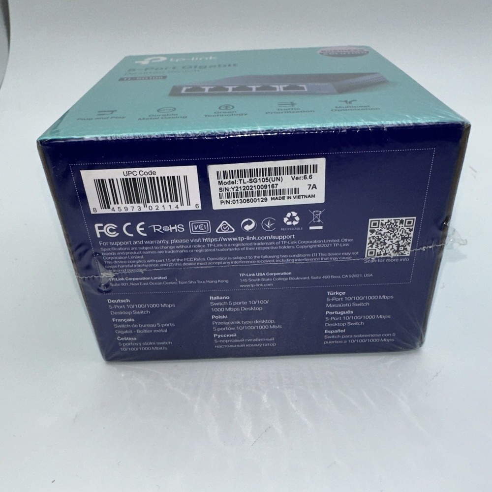 TP-LINK Technologies TP-Link (TL-SG105) 4-Ports External Switch