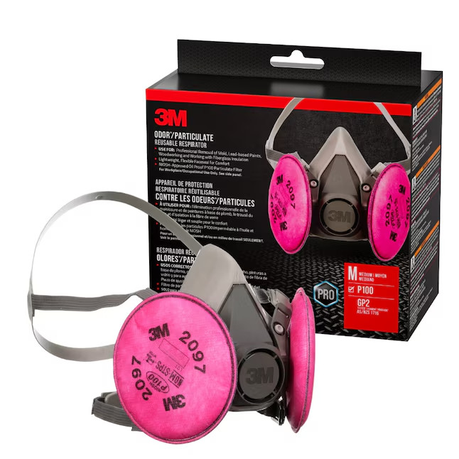 3M White P100 Medium Multi-Purpose Half Face Respirator