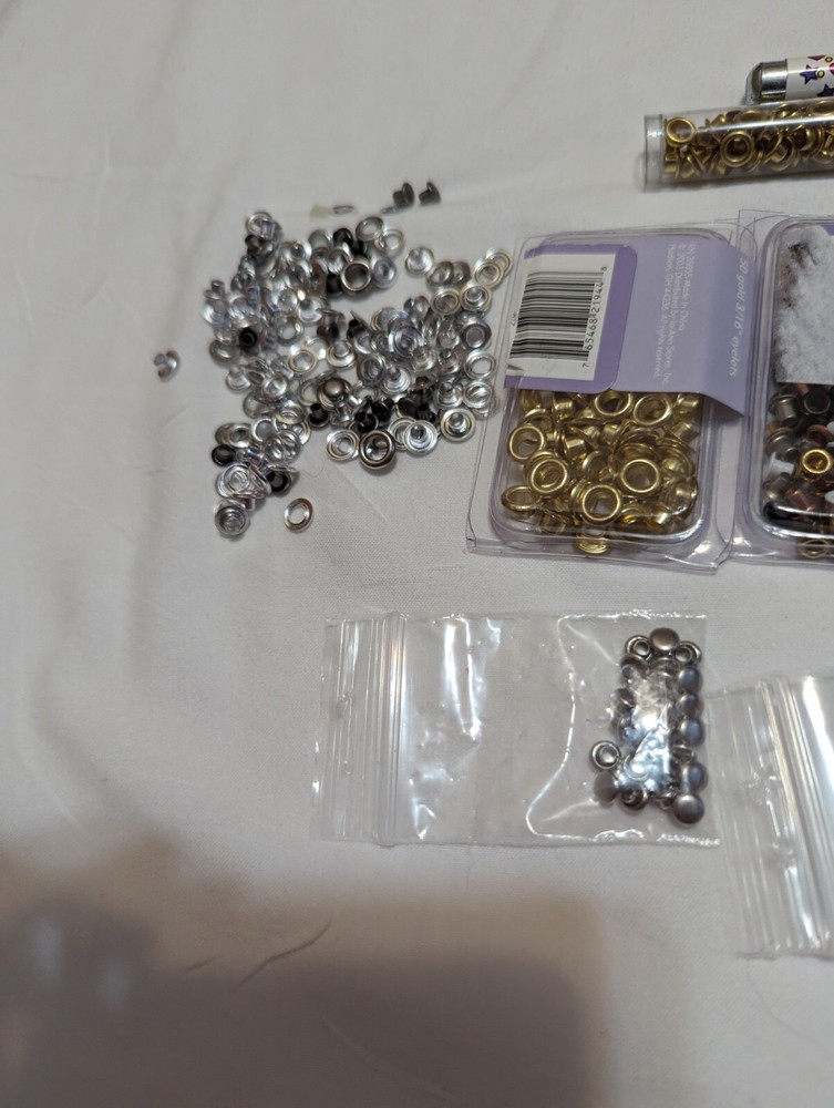 Eyelet Kit Lot With Setting Tool And More