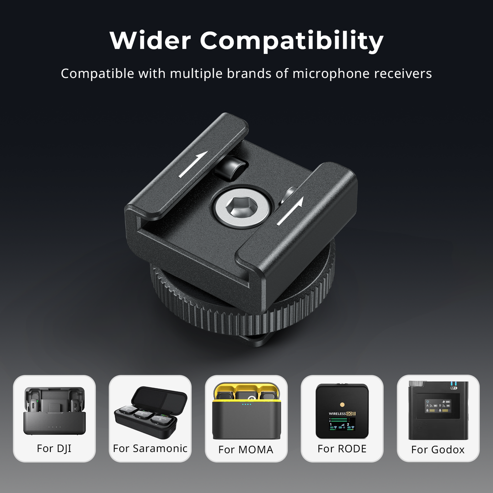 SmallRig Cold Shoe Mount Adapter for Wireless Microphone for DJI Mic / Mic 2