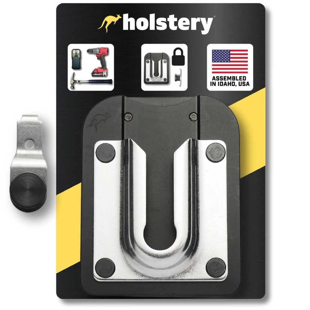 Pro | Universal Tool Holster - Gravity Locking Clip-On Black/Silver