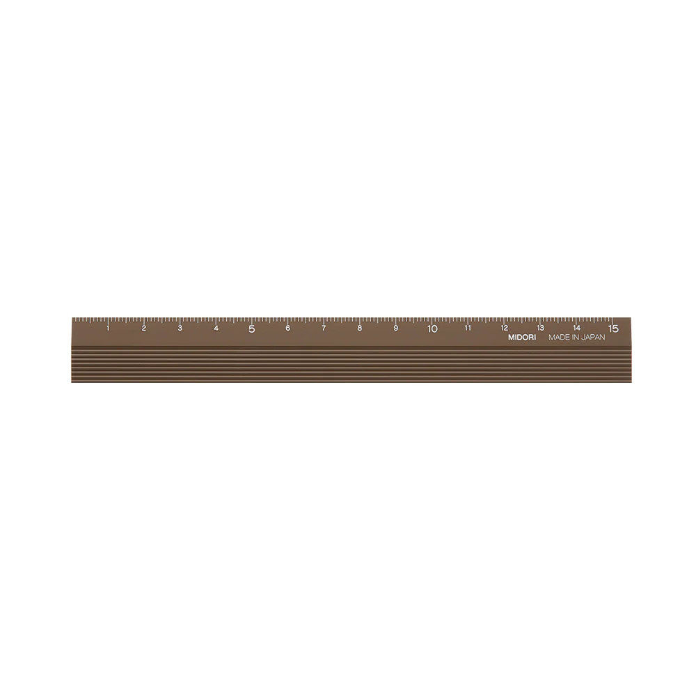 Aluminum Ruler (15cm) Brown