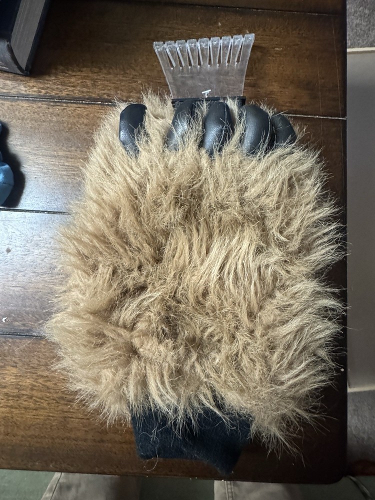 animal paw ice scraper mitt