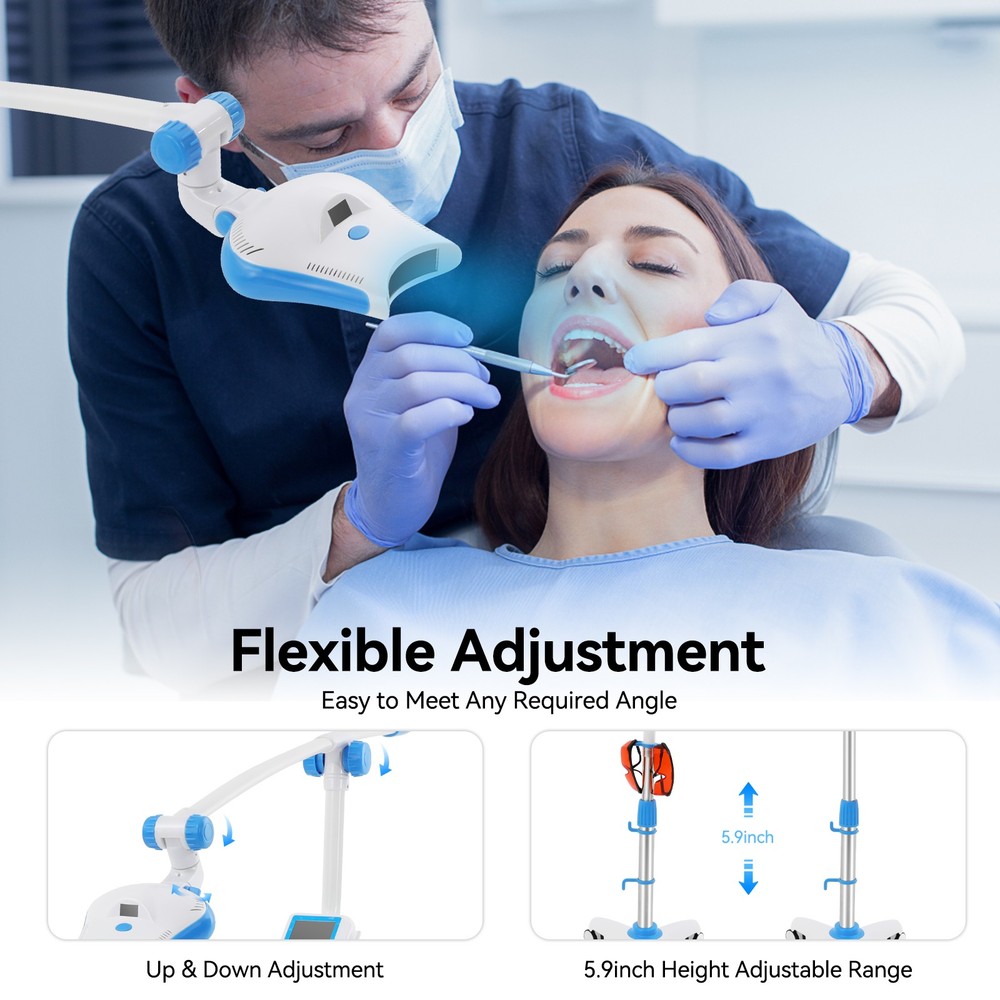 Dental Mobile Teeth Whitening Machine Cold Light LED Lamp Bleaching Accelerator