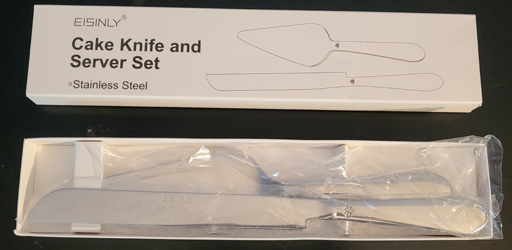 New Stainless Steel Cake Knife Server Set