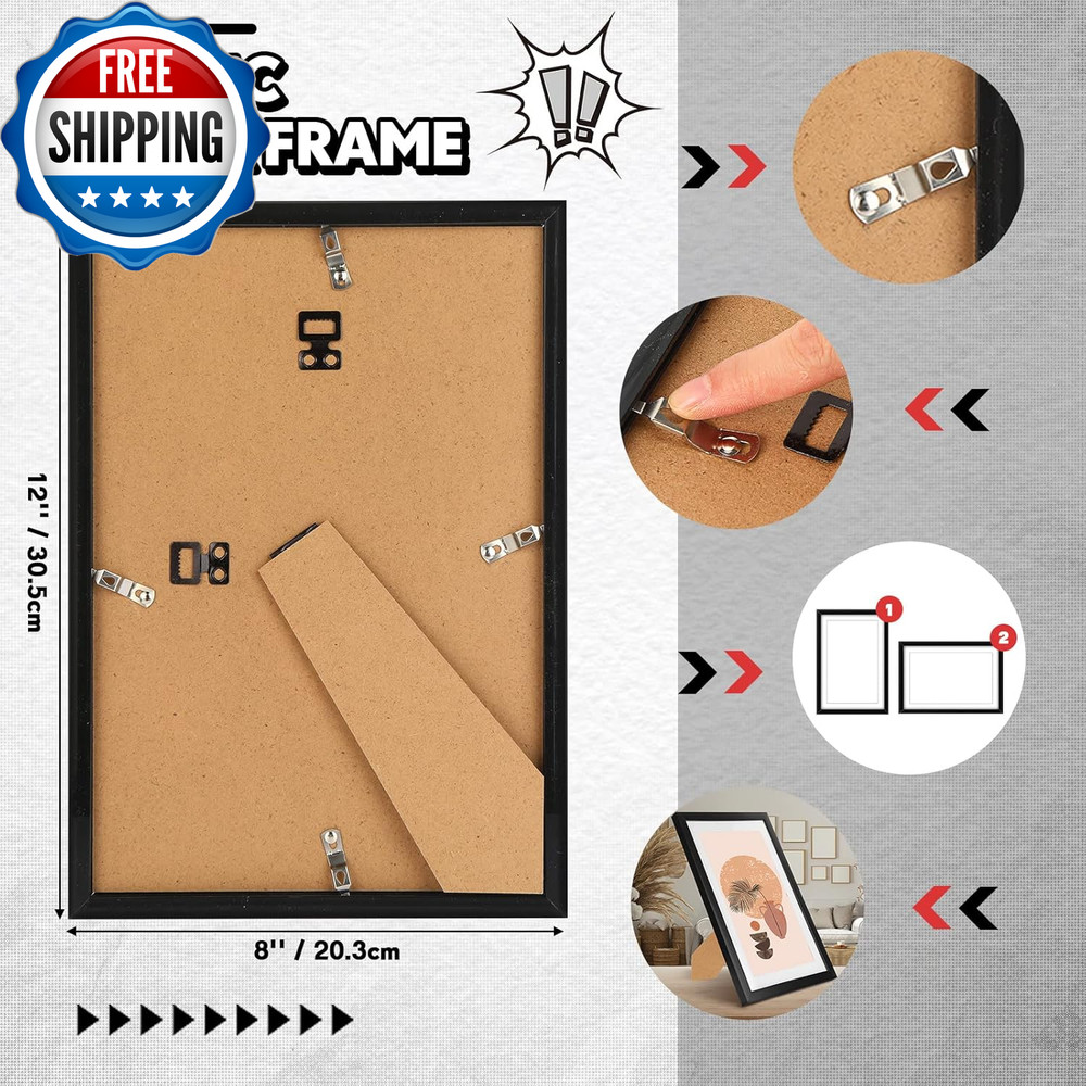 8 Pack Comic Book Frame UV Protection Comic Picture Magazine Frames...