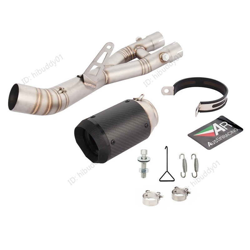 YZF R1 2015-2026 for Yamaha R1M Exhaust System Mid Link Pipe Black Muffler Tips