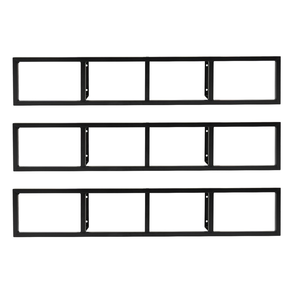 3-Stand Metal CD Wall Mount Rack - Space-Saving Media Organizer