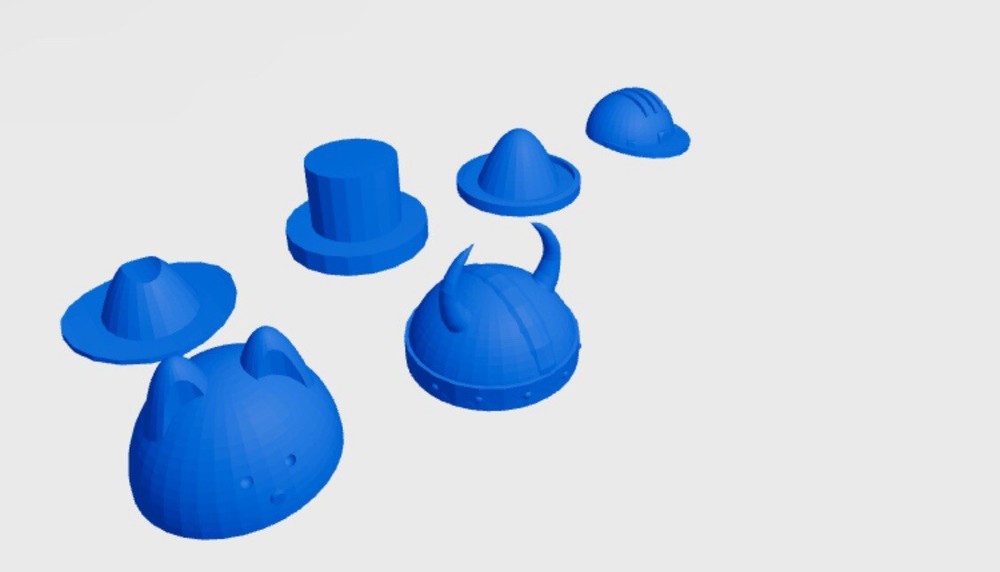 Assorted 3D Printed Urchin Hats