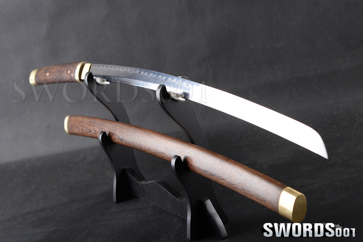 Rosewood Shirasaya Japanese Samurai Sword Katana Clay Tempered T10 Carbon Steel