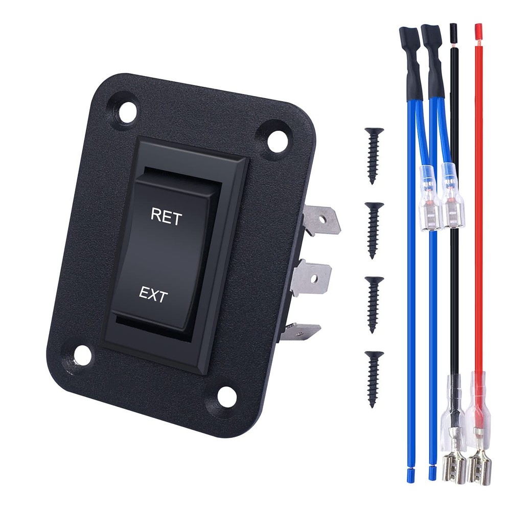RV Jacks Switch Leveling Reverse Polarity Rocker Switch 20A 12V DC Power Stab...