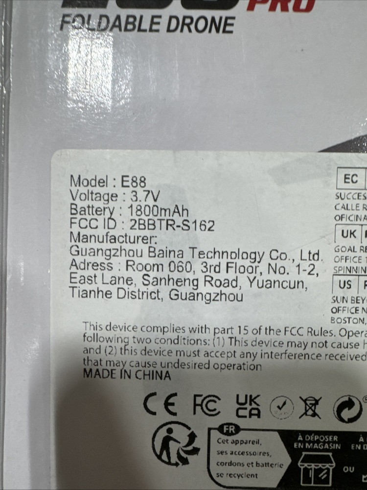 E88 Pro Foldable Drone - Dual Cameras