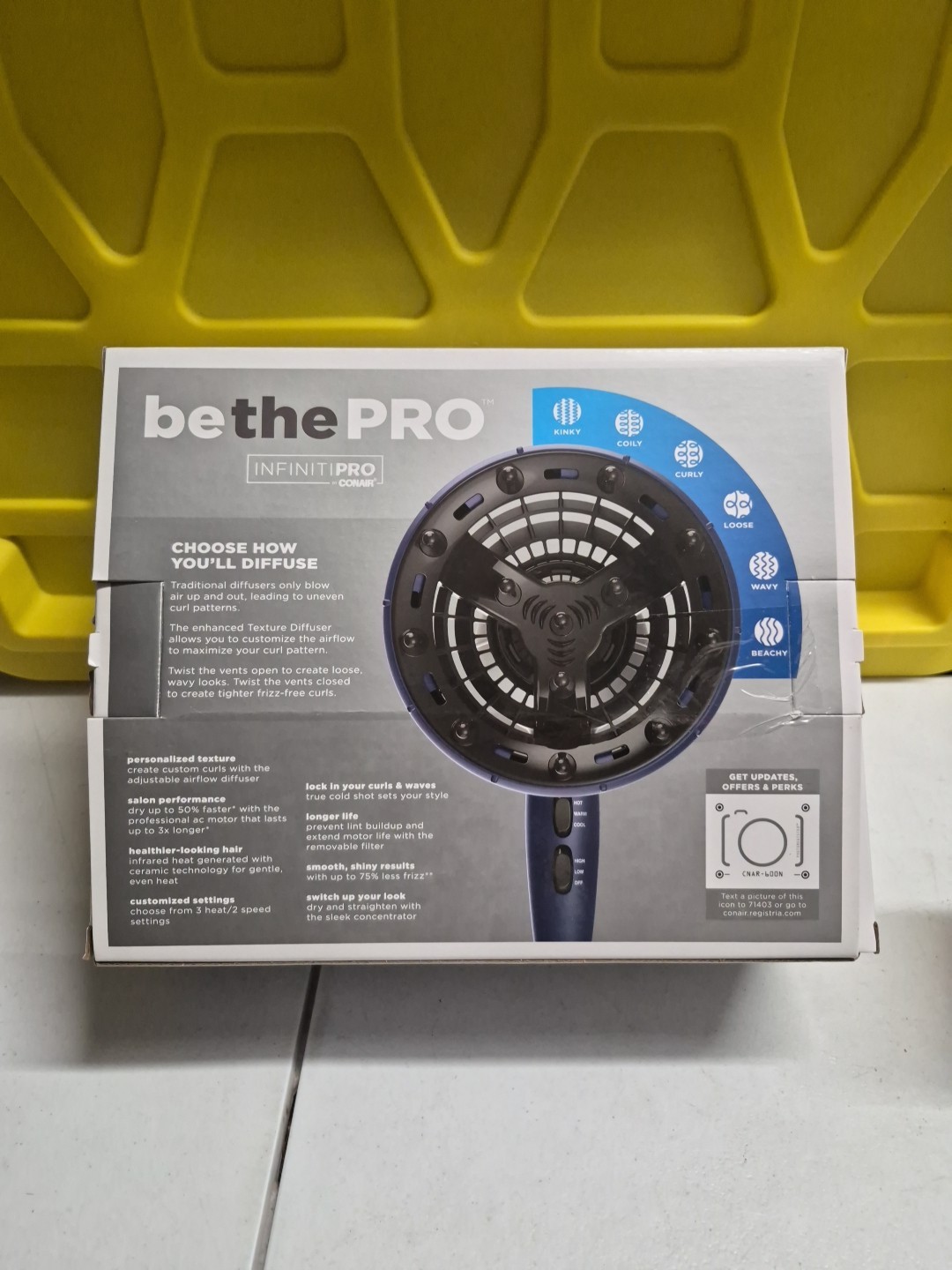 Conair InfinitiPRO Natural Texture Styling System Hair Dryer New