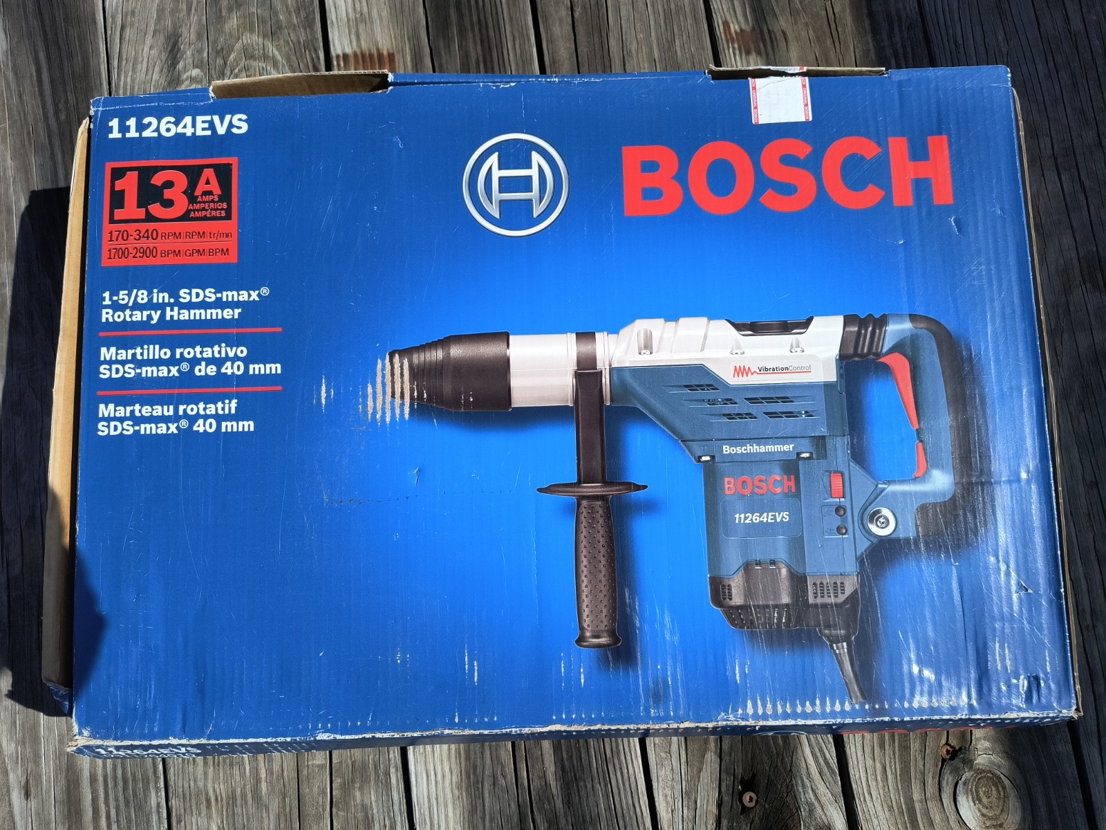 Bosch 11264EVS 13 Amp Corded 1-5/8 in SDS-Max Variable Speed Rotary Hammer Drill