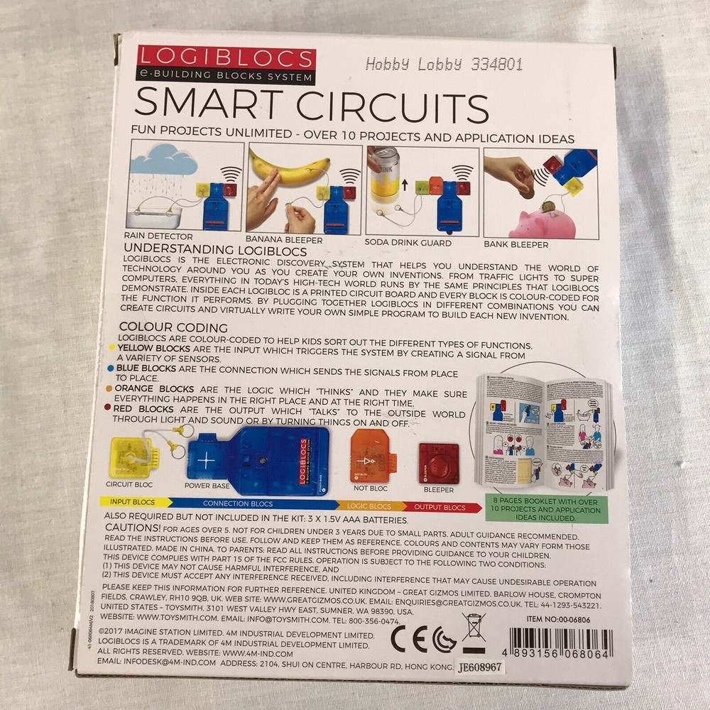 4M STEM Tech Smart Circuits Kit Educational Science Toy Logiblocs E-Building