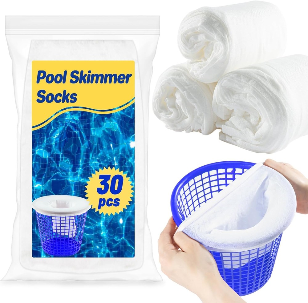 Sukh Pool Skimmer Socks Filte - 30PCS Cleaning Filter...
