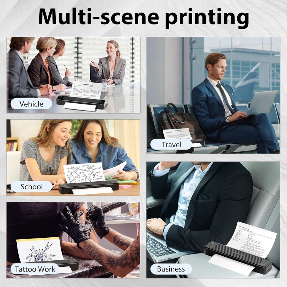 Phomemo P831 Portable Printer Wireless Bluetooth Small Printer A4 for Travel