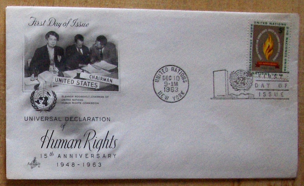 United Nations FDC  HUMAN RIGHTS NY 12/1963 (1-9/2)