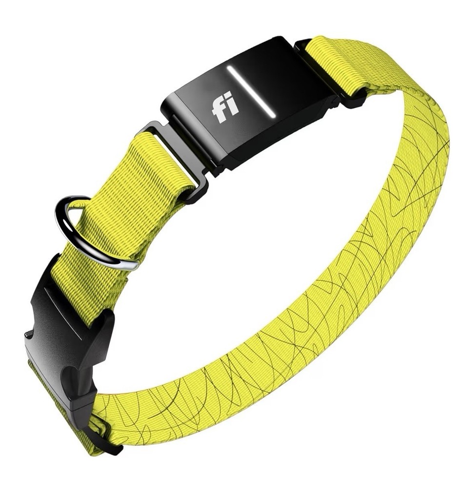 Fi GPS Waterproof Bluetooth Yellow Dog Collar Tracker Device for iOS Android