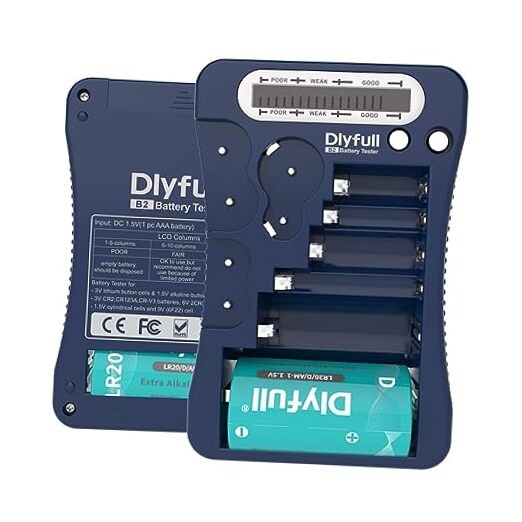 LCD Battery Tester - Universal Battery Checker for AA, AAA C, D 9V