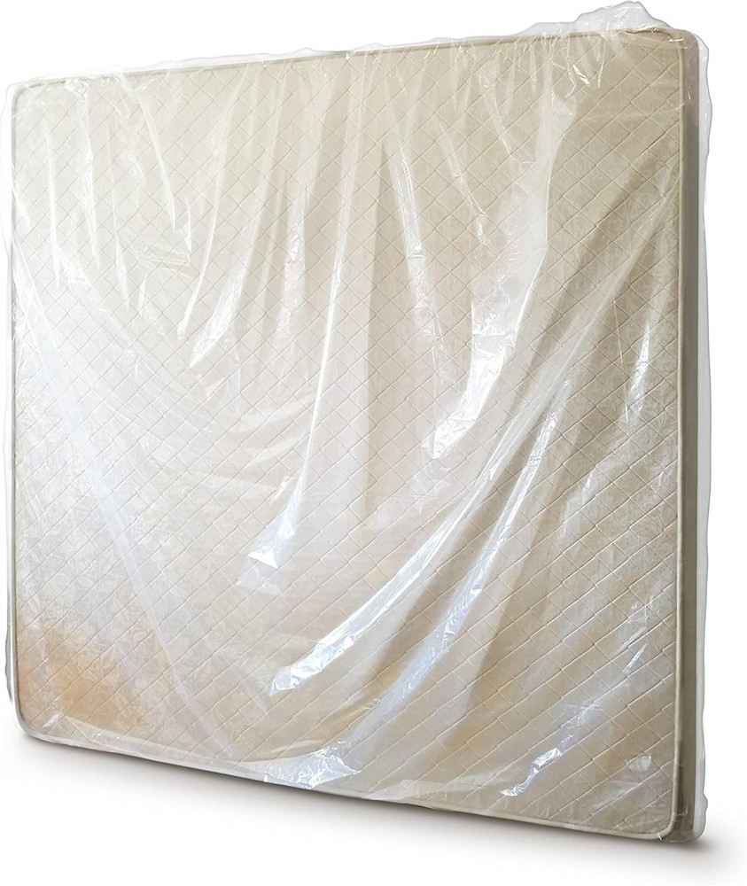 ComfortHome Mattress Bag for Moving and Storage, Queen/King (1-Pack), Clear