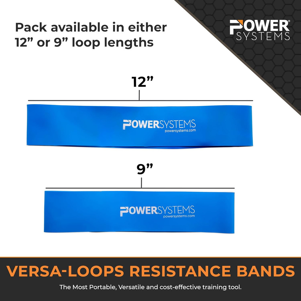 Power Systems Versa Loops Commercial Grade Resistance Bands, Exercise Loop Bands