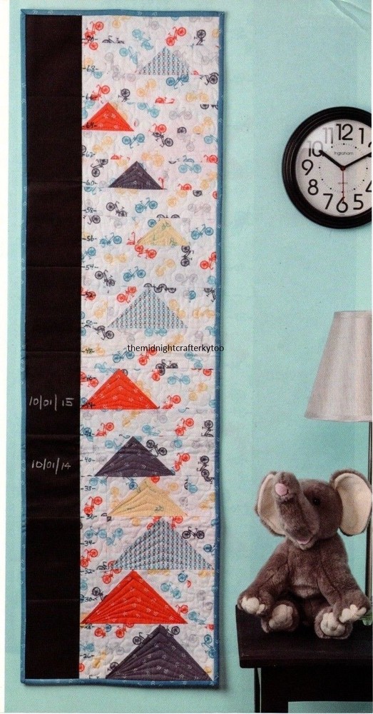 Up Up &Away Growth Chart Quilt Pattern Pieced BG