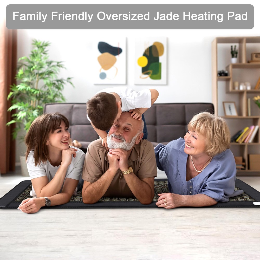 Natural Jade Infrared Heating Pad w/Smart Controller Memory Function 50"x23.5"
