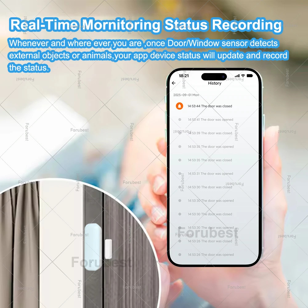 Tuya Zigbee Smart Door Sensor Contact Sensor Window Door Open Closed Detector Ho
