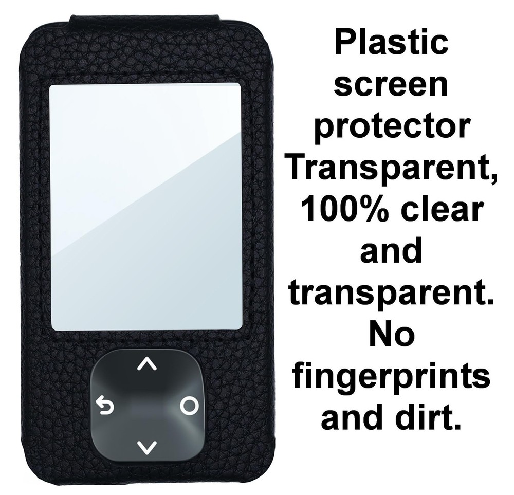 SNK Dexcom G7 / G6 Receiver Fitted Leather Case W/Screen Protector & Black